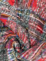 Double Sided Bonded Thick Woolen Blended Plaid Fabric - 6058 - G.k Fashion Fabrics