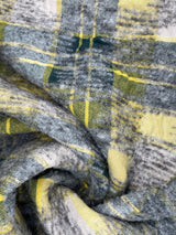 Double Sided Bonded Thick Woolen Blended Plaid Fabric - 6058 - G.k Fashion Fabrics