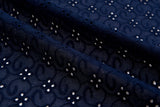 Dyed Pure 100% Cotton Eyelet Voil Embroidery Fabric-GK-26545 - G.k Fashion Fabrics