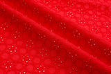 Dyed Pure 100% Cotton Eyelet Voil Embroidery Fabric - GK-27292 - G.k Fashion Fabrics
