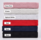 Dyed Pure 100% Cotton Eyelet Voil Embroidery Fabric -GK-27309 - G.k Fashion Fabrics