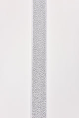 Elastic Lurex Strap Band 25mm - G.k Fashion Fabrics Silver / 3 yards pack