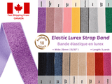Elastic Lurex Strap Band 25mm - G.k Fashion Fabrics