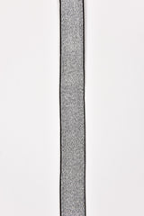 Elastic Lurex Strap Band 25mm - G.k Fashion Fabrics Silver Black / 3 yards pack