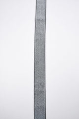 Elastic Lurex Strap Band 40 mm - G.k Fashion Fabrics Silver Black / 2 yards Pack