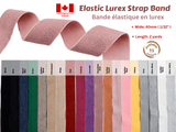 Elastic Lurex Strap Band 40 mm - G.k Fashion Fabrics