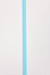 Elastic Picot Pom Pom Strap - 10mm (13/32") - 5 Yards Pack - G.k Fashion Fabrics Aqua Blue / 5 Yards Pack Elastic Cord