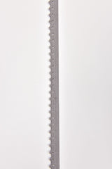 Elastic Picot Pom Pom Strap - 10mm (13/32") - 5 Yards Pack - G.k Fashion Fabrics Grey / 5 Yards Pack Elastic Cord