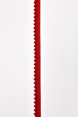 Elastic Picot Pom Pom Strap - 10mm (13/32") - 5 Yards Pack - G.k Fashion Fabrics Wine / 5 Yards Pack Elastic Cord
