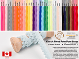 Elastic Picot Pom Pom Strap - 10mm (13/32") - 5 Yards Pack - G.k Fashion Fabrics Elastic Cord