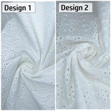 Eyelet Embroidery Flower Fabric - G.k Fashion Fabrics