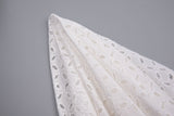 Eyelet Embroidery Natural and White Fabric - S1004 - G.k Fashion Fabrics