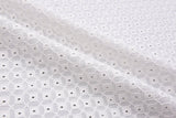Eyelet Embroidery Natural and White Fabric - S1004 - G.k Fashion Fabrics