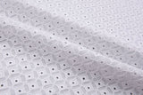 Eyelet Embroidery Natural and White Fabric - S1004 - G.k Fashion Fabrics