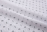 Eyelet Embroidery Natural and White Fabric - S1004 - G.k Fashion Fabrics