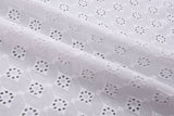 Eyelet Embroidery Natural and White Fabric - S1004 - G.k Fashion Fabrics
