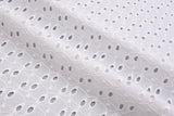 Eyelet Embroidery Natural and White Fabric - S1004 - G.k Fashion Fabrics