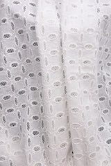 Eyelet Embroidery Natural and White Fabric - S1004 - G.k Fashion Fabrics