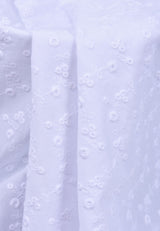 Eyelet Embroidery with Flower Fabric - G.k Fashion Fabrics