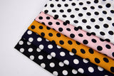 Four way Stretch Chiffon Big Polka Dots Printed - G.k Fashion Fabrics chiffon