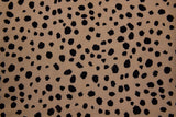 Four way Stretch Chiffon Cow Spots Printed - G.k Fashion Fabrics Taupe Black - 13 / Price Per Half Yard chiffon