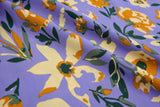 Four way Stretch Chiffon Evening Garden Printed - G.k Fashion Fabrics Lilac - 83 / Price Per Half Yard chiffon