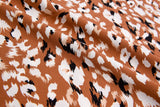 Four way Stretch Chiffon Fashion Leopard Printed - G.k Fashion Fabrics Caramel -63 / Price Per Half Yard chiffon