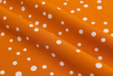 Four way Stretch Chiffon Irregular Dots Printed - G.k Fashion Fabrics Ochre with white - 59 / Price Per Half Yard chiffon