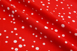 Four way Stretch Chiffon Irregular Dots Printed - G.k Fashion Fabrics Red with white - 6 / Price Per Half Yard chiffon