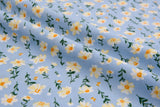 Four way Stretch Chiffon Small Floral Printed - G.k Fashion Fabrics Sky Blue - 48 / Price per half yard chiffon