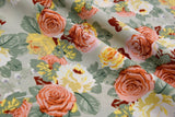 Four way Stretch Chiffon Wild Flowers Printed - G.k Fashion Fabrics Mint Green - 39 / Price Per Half Yard chiffon