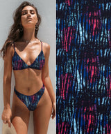 Funky Striped Print Nylon Swimwear Fabric - SYHN2006013A - G.k Fashion Fabrics swimwear