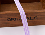 Gingham Checks Ribbon Bias Tape - G.k Fashion Fabrics Light Purple