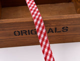 Gingham Checks Ribbon Bias Tape - G.k Fashion Fabrics Red