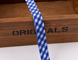 Gingham Checks Ribbon Bias Tape - G.k Fashion Fabrics Royal Blue