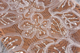 Hand work 3D Lazer beads embroidery - G.k Fashion Fabrics mesh