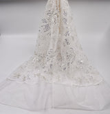 Hand work 3D Lazer beads embroidery - G.k Fashion Fabrics mesh