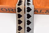 Heart Pattern Elastic Lurex Strap Band - 40mm - G.k Fashion Fabrics Elastic band