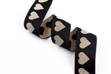 Heart Pattern Elastic Lurex Strap Band - 40mm - G.k Fashion Fabrics Elastic band