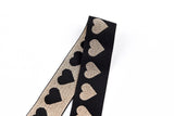 Heart Pattern Elastic Lurex Strap Band - 40mm - G.k Fashion Fabrics Elastic band