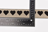 Heart Pattern Elastic Lurex Strap Band - 40mm - G.k Fashion Fabrics Elastic band