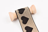Heart Pattern Elastic Lurex Strap Band - 40mm - G.k Fashion Fabrics Elastic band