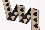 Heart Pattern Elastic Lurex Strap Band - 40mm - G.k Fashion Fabrics Elastic band