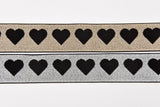 Heart Pattern Elastic Lurex Strap Band - 40mm - G.k Fashion Fabrics Elastic band