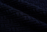 Heavy Crochet Chunky Cable Sweater Knits - 19353 - G.k Fashion Fabrics Navy - 600 / Price per Half Yard