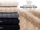 Heavy Crochet Chunky Cable Sweater Knits - 19354 - G.k Fashion Fabrics