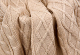 Heavy Crochet Chunky Cable Sweater Knits - 19355 - G.k Fashion Fabrics Beige - 090 / Price per Half Yard