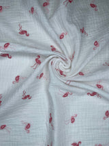 Double layered gauze muslin fabric with embroidery - G.k Fashion Fabrics