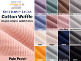 Knit cotton spandex Waffle jersey / cotton spandex waffle jersey fabric / 95/cotton 5/spandex Oeko-Tex cotton fabric Sewing project - G.k Fashion Fabrics