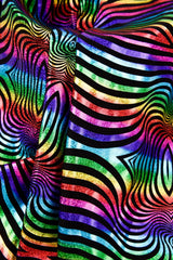 Knit Fourway Stretch Holographic Foil Print Dancewear Fabric - G.k Fashion Fabrics